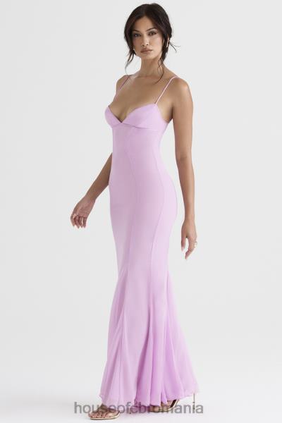 îmbrăcăminte House of CB rochie maxi loren roz X4F68393