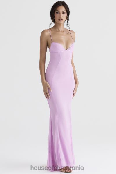 îmbrăcăminte House of CB rochie maxi loren roz X4F68393