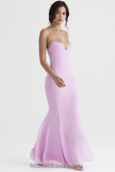 îmbrăcăminte House of CB rochie maxi loren roz X4F68393