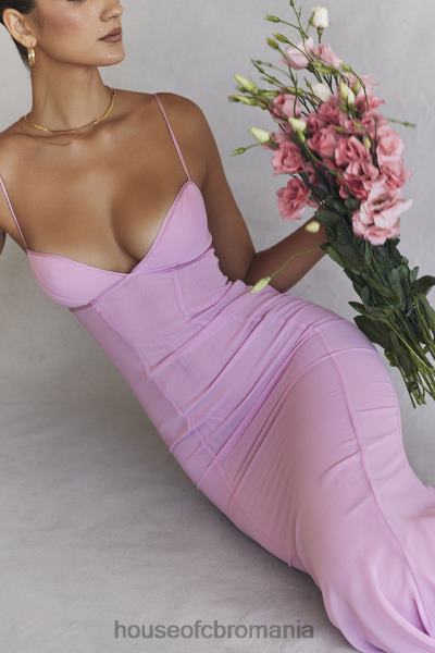îmbrăcăminte House of CB rochie maxi loren roz X4F68393