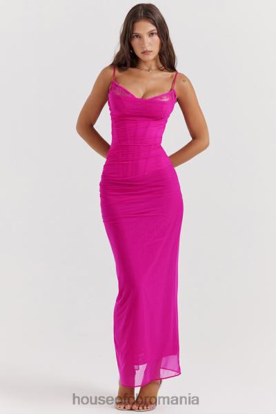 îmbrăcăminte House of CB rochie maxi nalini fucsia X4F68197