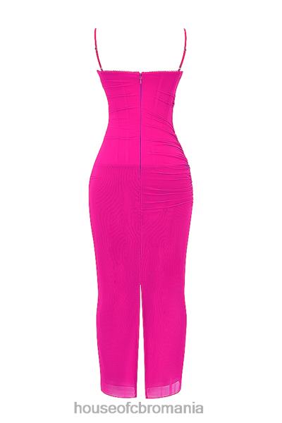 îmbrăcăminte House of CB rochie maxi nalini fucsia X4F68197