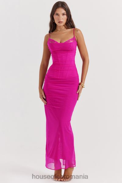 îmbrăcăminte House of CB rochie maxi nalini fucsia X4F68197