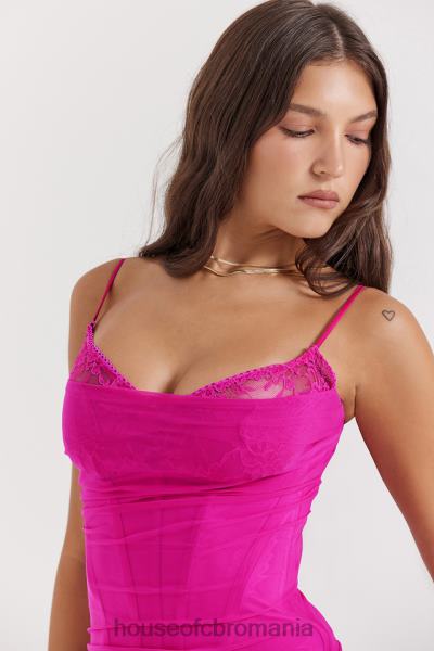 îmbrăcăminte House of CB rochie maxi nalini fucsia X4F68197