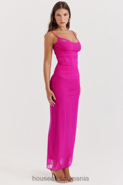 îmbrăcăminte House of CB rochie maxi nalini fucsia X4F68197