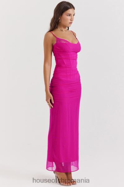 îmbrăcăminte House of CB rochie maxi nalini fucsia X4F68197