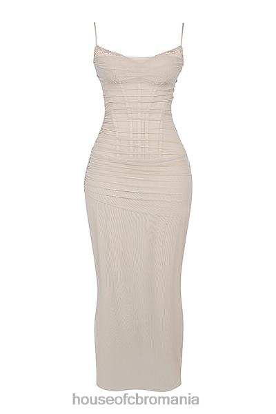 îmbrăcăminte House of CB rochie maxi nalini sand X4F68153