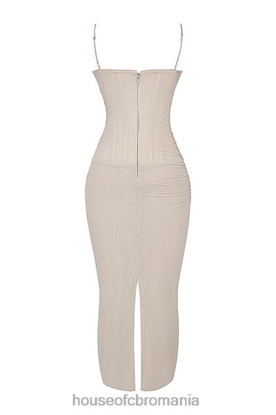 îmbrăcăminte House of CB rochie maxi nalini sand X4F68153