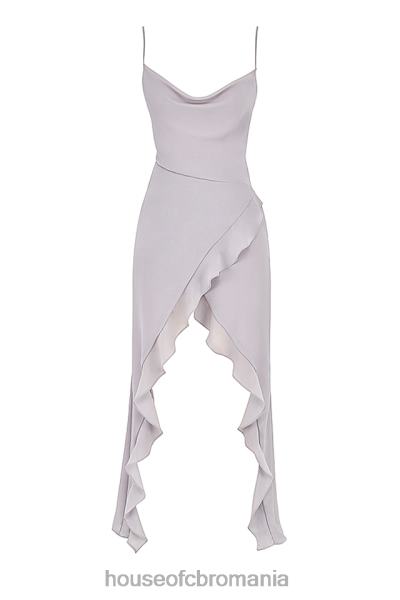 îmbrăcăminte House of CB rochie maxi plutitoare gri alexandria X4F68412