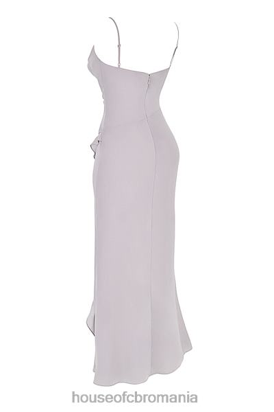îmbrăcăminte House of CB rochie maxi plutitoare gri alexandria X4F68412