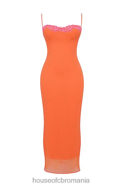 îmbrăcăminte House of CB rochie maxi portocalie flacara aiza X4F68192