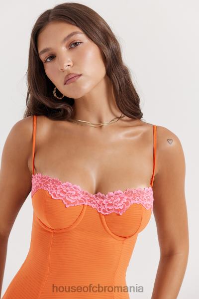 îmbrăcăminte House of CB rochie maxi portocalie flacara aiza X4F68192