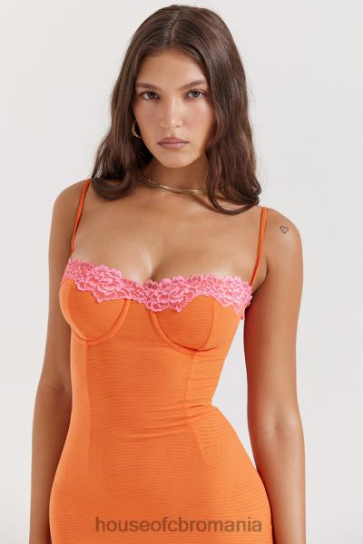 îmbrăcăminte House of CB rochie maxi portocalie flacara aiza X4F68192