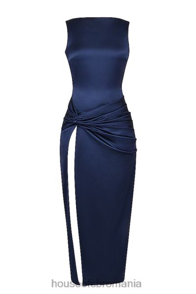 îmbrăcăminte House of CB rochie maxi roxanne bleumarin cu deschidere la coapsa X4F68276