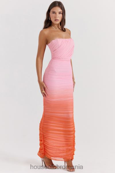 îmbrăcăminte House of CB rochie maxi safir ombre adunate X4F68179