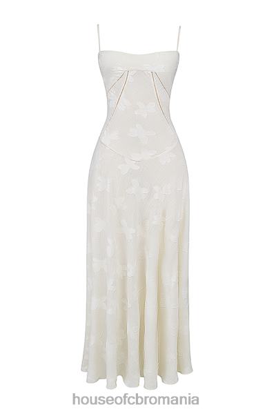îmbrăcăminte House of CB rochie maxi seren vintage crem floral din dantela la spate X4F68176