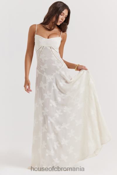 îmbrăcăminte House of CB rochie maxi seren vintage crem floral din dantela la spate X4F68176