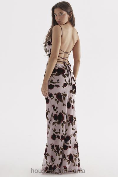 îmbrăcăminte House of CB rochie maxi serena roz devore X4F68305