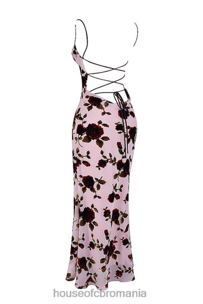 îmbrăcăminte House of CB rochie maxi serena roz devore X4F68305