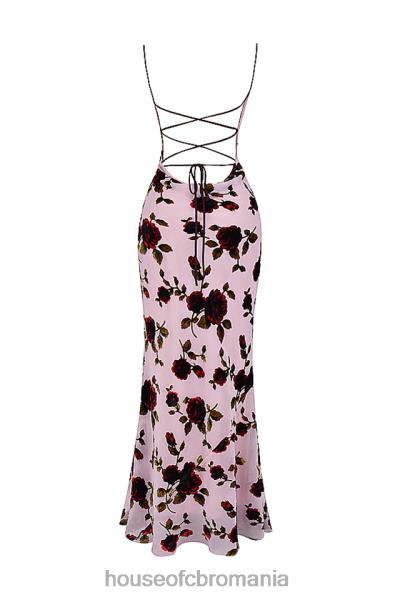 îmbrăcăminte House of CB rochie maxi serena roz devore X4F68305