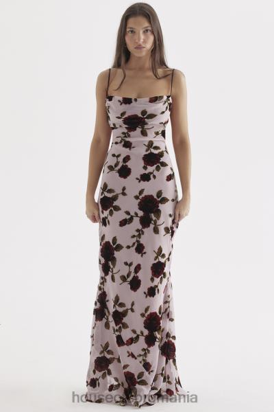 îmbrăcăminte House of CB rochie maxi serena roz devore X4F68305