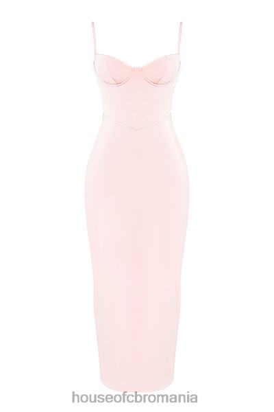 îmbrăcăminte House of CB rochie maxi stefania soft peach corset X4F68156