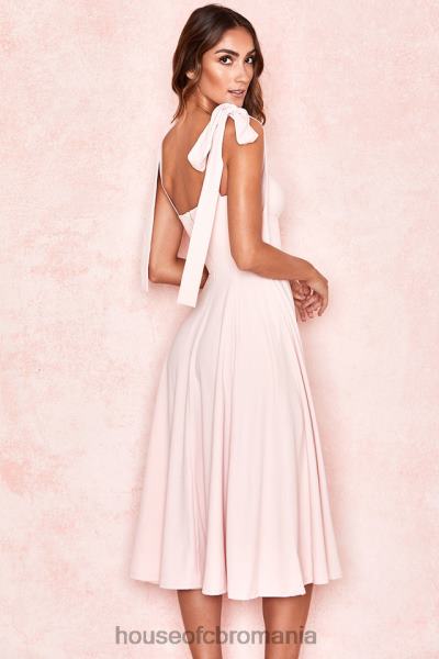 îmbrăcăminte House of CB rochie de soare midi alicia blush roz X4F68614