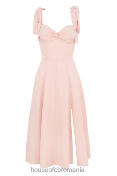 îmbrăcăminte House of CB rochie de soare midi alicia blush roz X4F68614