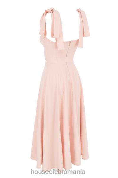 îmbrăcăminte House of CB rochie de soare midi alicia blush roz X4F68614