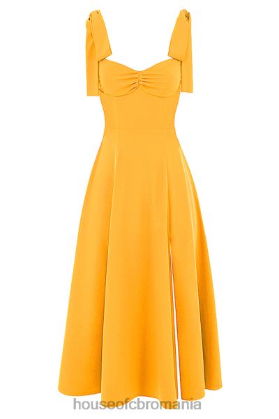 îmbrăcăminte House of CB rochie de soare midi alicia tangerine X4F68464