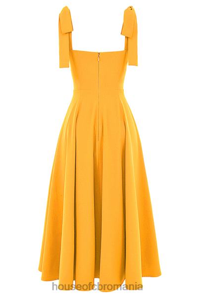 îmbrăcăminte House of CB rochie de soare midi alicia tangerine X4F68464