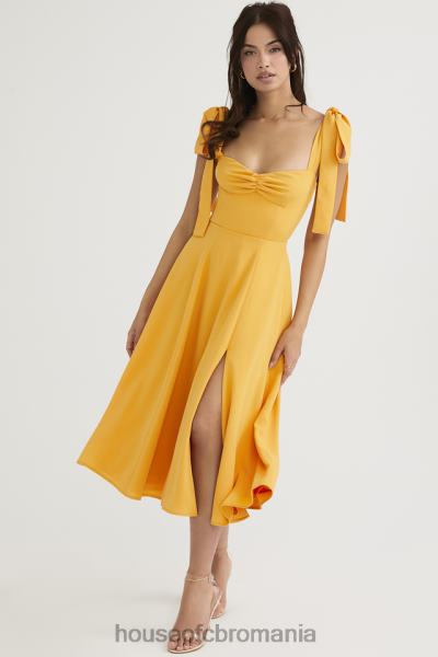 îmbrăcăminte House of CB rochie de soare midi alicia tangerine X4F68464