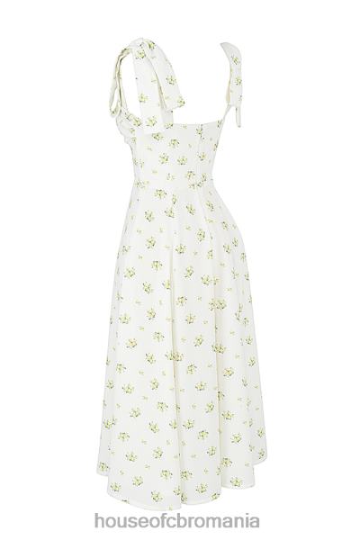 îmbrăcăminte House of CB rochie de soare midi cu flori ivory alicia X4F68553