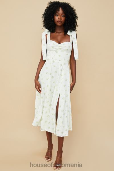 îmbrăcăminte House of CB rochie de soare midi cu flori ivory alicia X4F68553