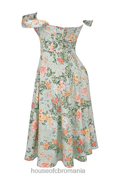 îmbrăcăminte House of CB rochie de soare midi cu imprimeu de jad ușor saira X4F68242