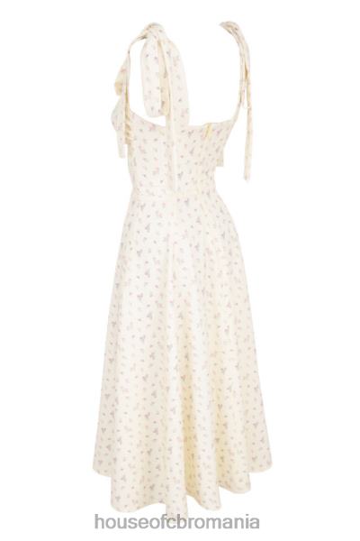 îmbrăcăminte House of CB rochie de soare midi cu imprimeu floral alicia lemon X4F68612