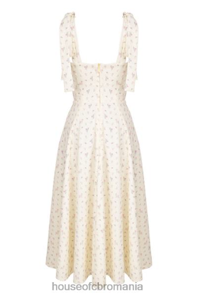 îmbrăcăminte House of CB rochie de soare midi cu imprimeu floral alicia lemon X4F68612