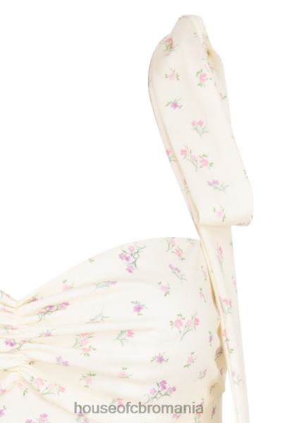 îmbrăcăminte House of CB rochie de soare midi cu imprimeu floral alicia lemon X4F68612