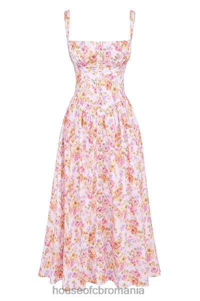 îmbrăcăminte House of CB rochie de soare midi cu imprimeu roz tatiana X4F68252