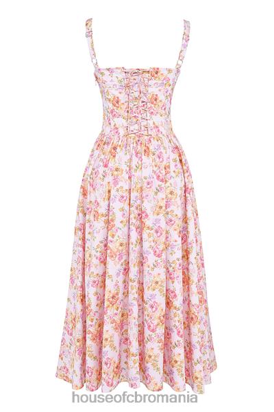 îmbrăcăminte House of CB rochie de soare midi cu imprimeu roz tatiana X4F68252