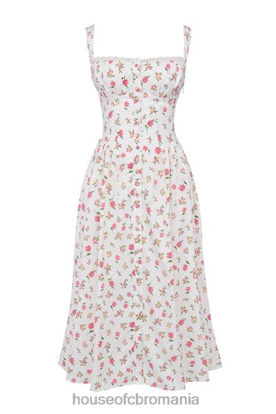 îmbrăcăminte House of CB rochie de soare midi cu imprimeu trandafir tatiana X4F68251