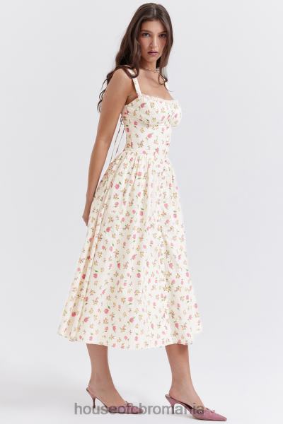 îmbrăcăminte House of CB rochie de soare midi cu imprimeu trandafir tatiana X4F68251