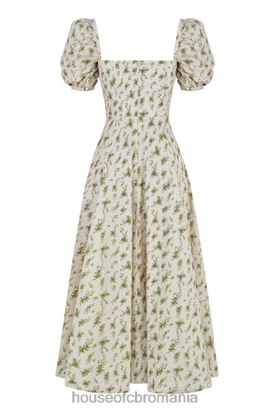 îmbrăcăminte House of CB rochie de soare midi cu mâneci bufante tallulah garden print X4F68441