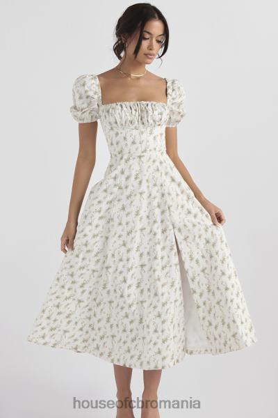 îmbrăcăminte House of CB rochie de soare midi cu mâneci bufante tallulah garden print X4F68441