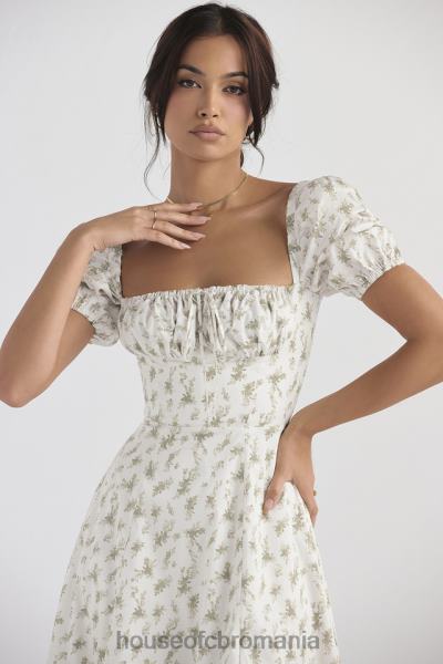 îmbrăcăminte House of CB rochie de soare midi cu mâneci bufante tallulah garden print X4F68441
