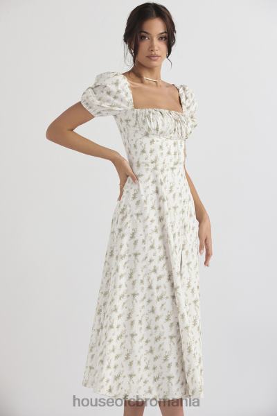 îmbrăcăminte House of CB rochie de soare midi cu mâneci bufante tallulah garden print X4F68441