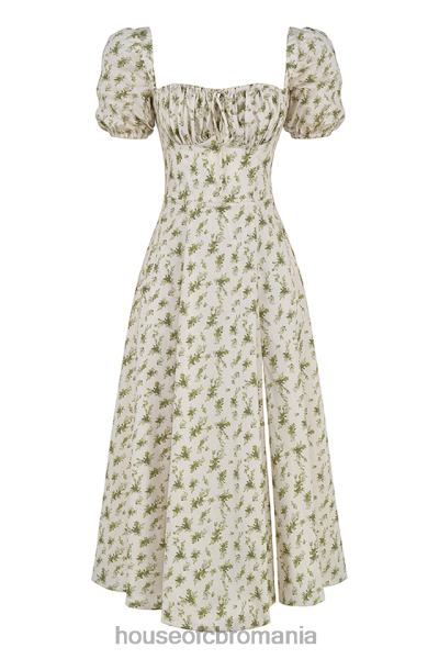 îmbrăcăminte House of CB rochie de soare midi cu mâneci bufante tallulah garden print X4F68441