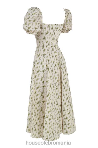 îmbrăcăminte House of CB rochie de soare midi cu mâneci bufante tallulah garden print X4F68441