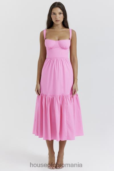 îmbrăcăminte House of CB rochie de soare midi elia roz francez X4F68211