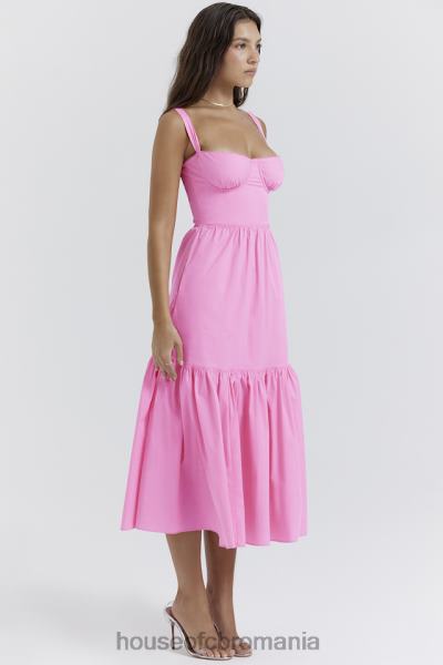 îmbrăcăminte House of CB rochie de soare midi elia roz francez X4F68211